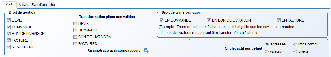 options de transformation et de gestion