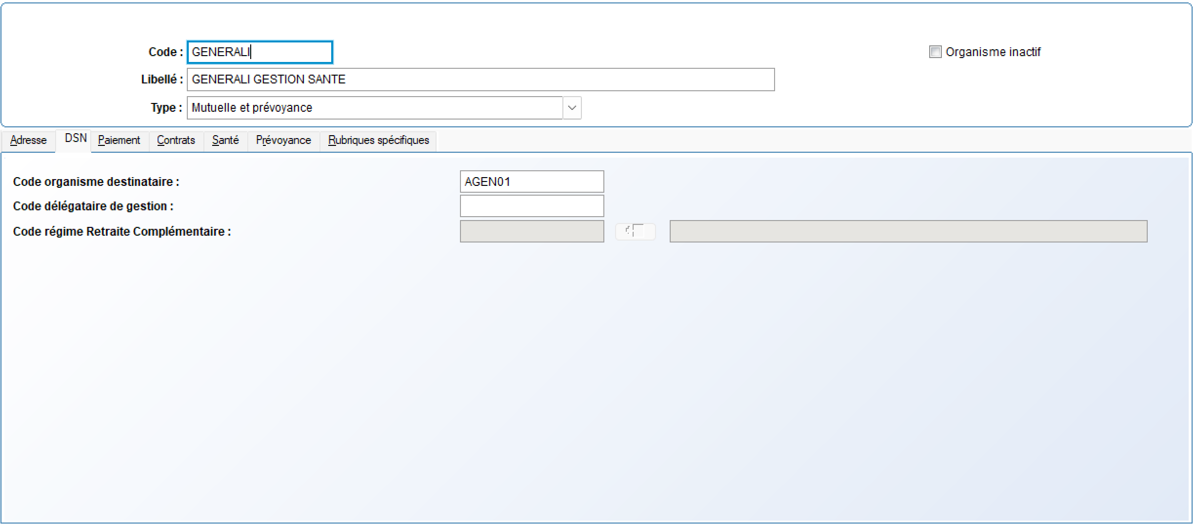 ECRAN_GESTION_ORGANISME_DSN